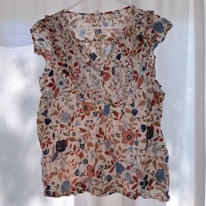 White floral tank